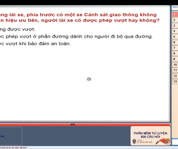 Phần mềm tự luyện lý thuyết 600 câu mới