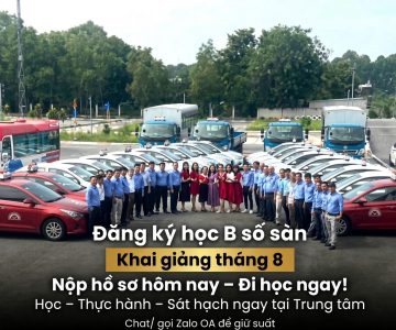 Đăng ký học B số sàn đi học ngay tháng 08