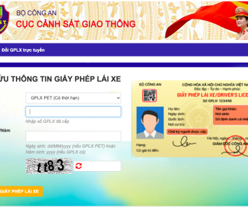 Tra cứu thông tin GPLX tại cục CSGT